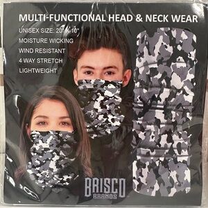Black and Gray Multi-Functional Head & Neck Wear